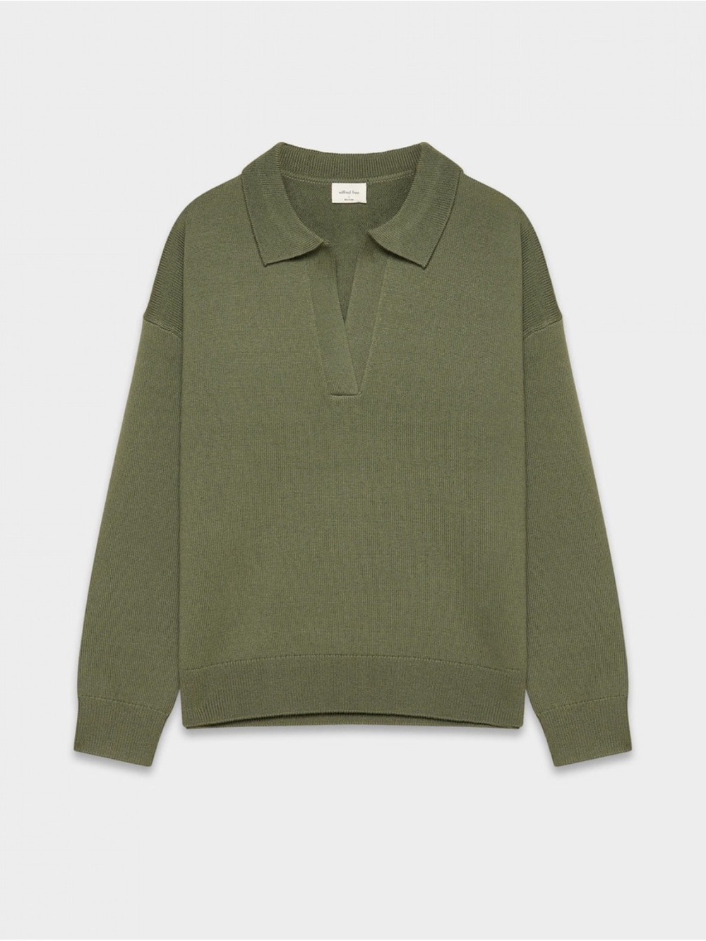 Aritzia Wilfred Clara Merino Wool Polo Sweater SZ M